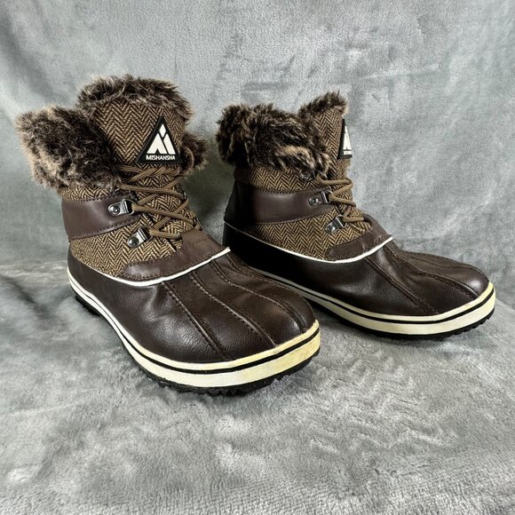 Mishansha Women's 9 Winter Snow Boots Outdoor Non-slip Warm Waterproof with fur - Picture 9 of 16